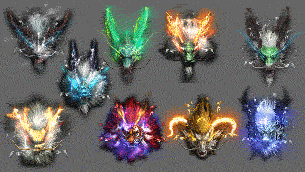 9款怪兽首野兽异兽头循环龙头