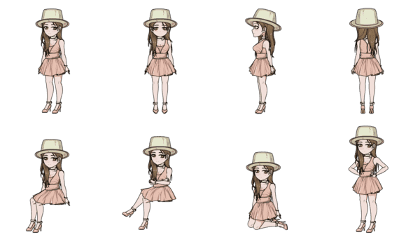 都市女人物含动作6