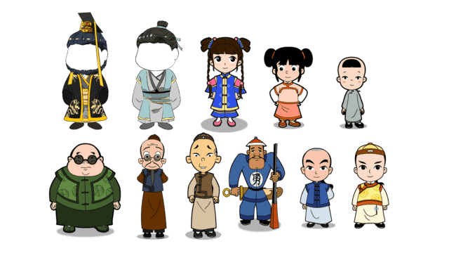 AN古装人物带万能动作 11款古装人物