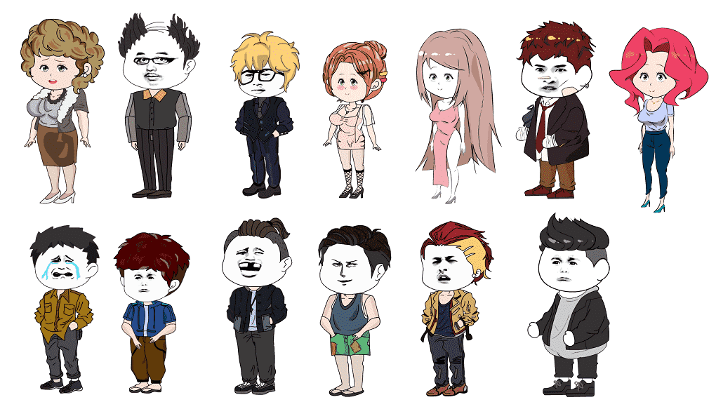 AN都市人物已分层 13个都市人物