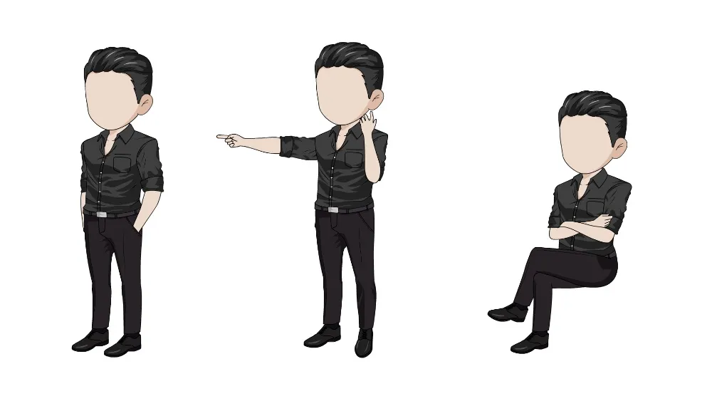 AN都市人物带万能动作 都市男人物293