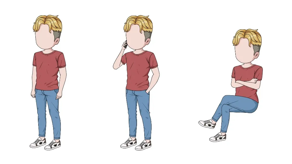 AN都市人物带万能动作 都市男人物291