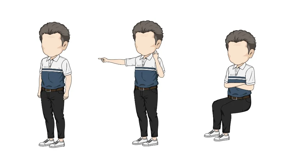 AN都市人物带万能动作 都市男人物299