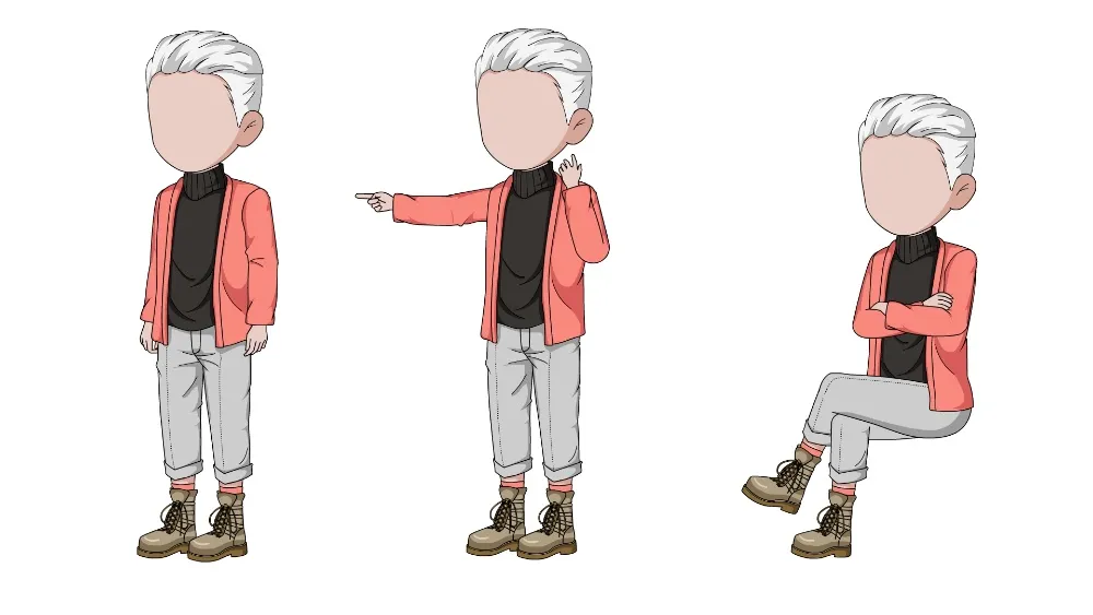 AN都市人物带万能动作 都市男人物309