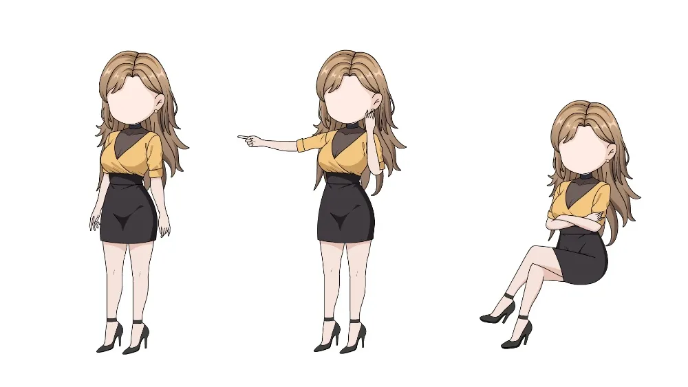 AN都市人物带万能动作 都市女人物310