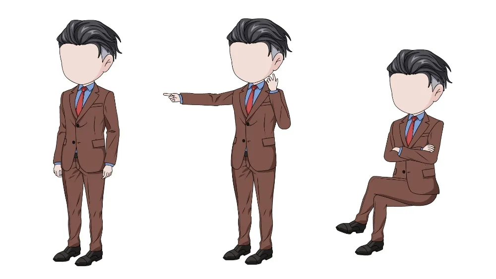 AN都市人物带万能动作 都市男人物311