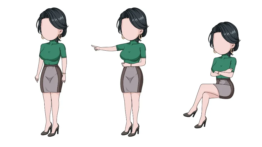 AN都市人物带万能动作 都市女人物316