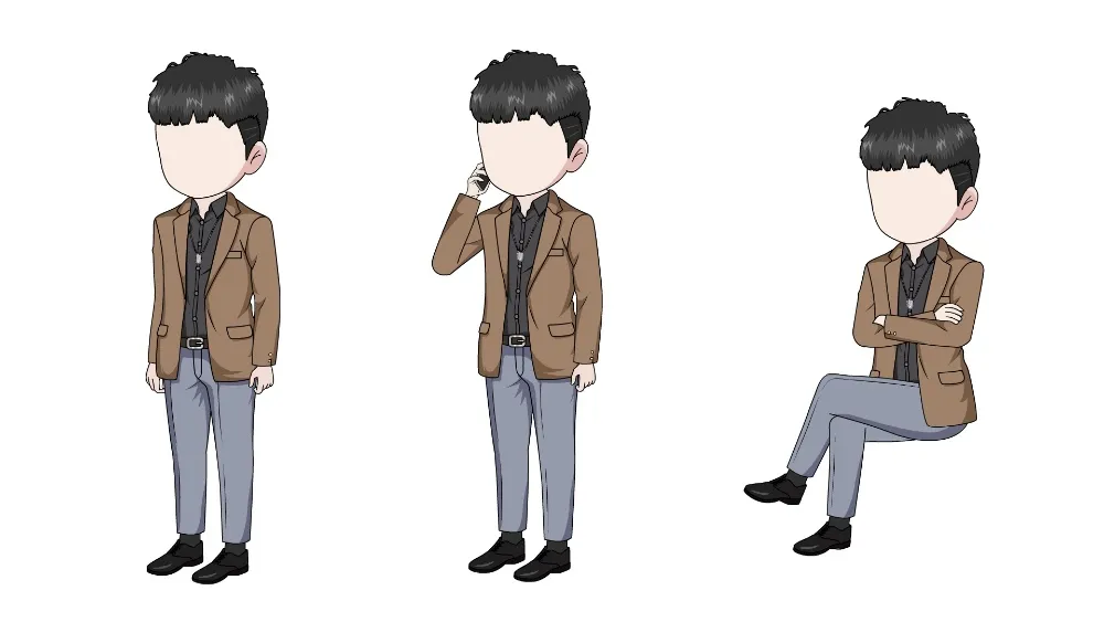 AN都市人物带万能动作 都市男人物317