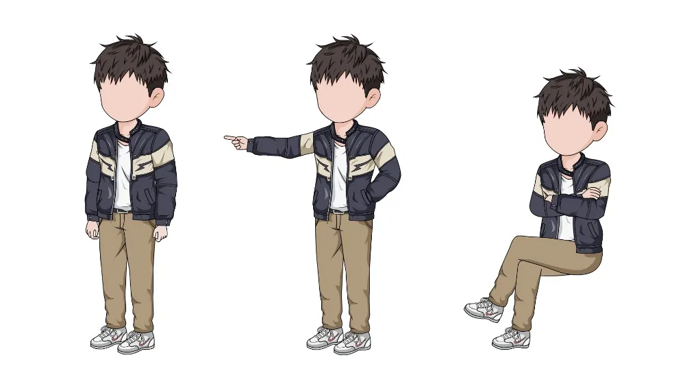 AN都市人物带万能动作 都市男人物318