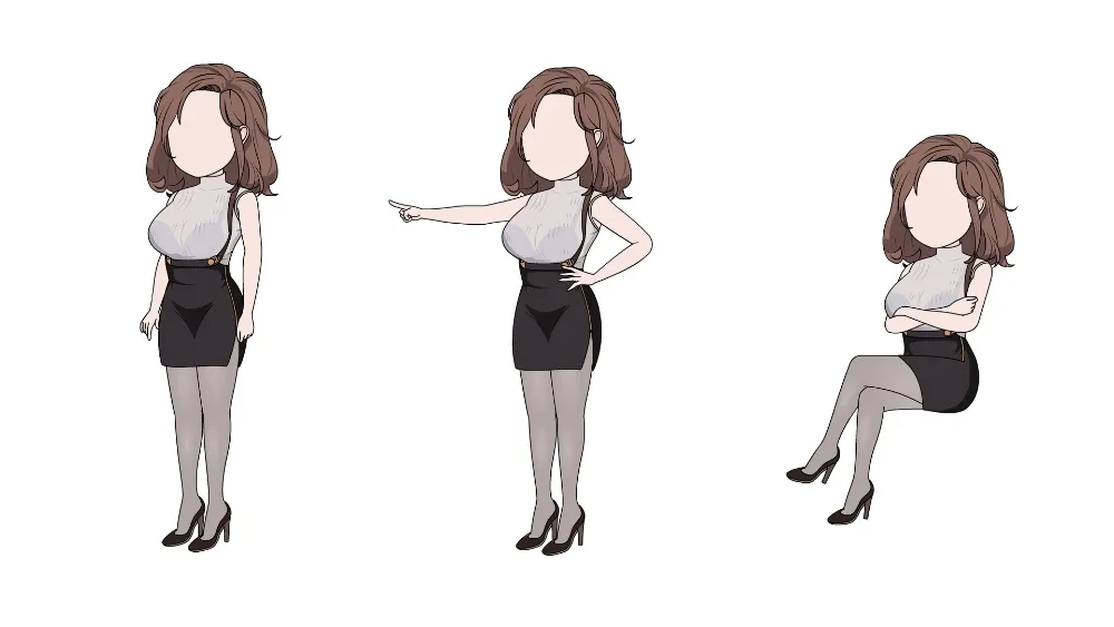 AN都市人物带万能动作 都市女人物294