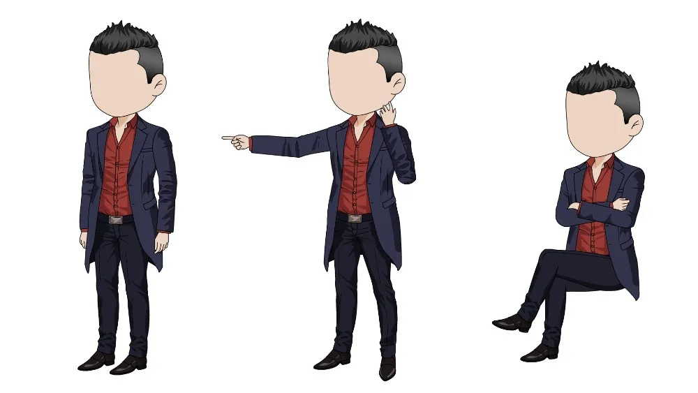 AN都市人物带万能动作 都市男人物296