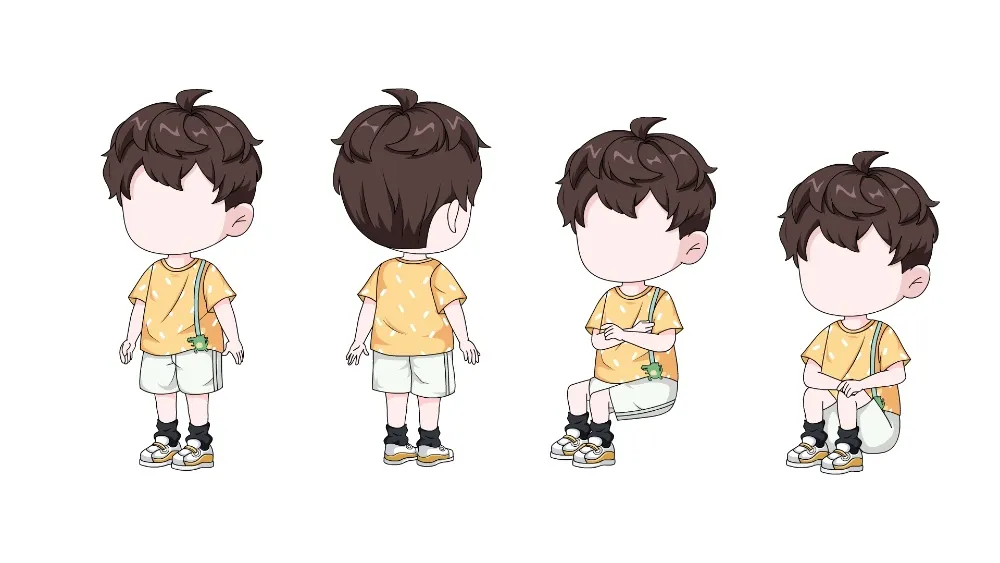 AN都市人物带万能动作 都市小孩-男287