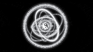 旋转太极阴阳八卦阵法环绕法印