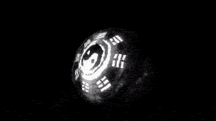 旋转阴阳八卦抵挡护盾