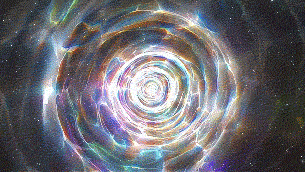 空间扭曲时空隧道虫洞穿梭浮光