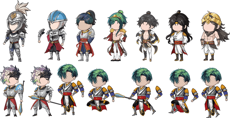 AN古装人物带万能动作 9个古风人物