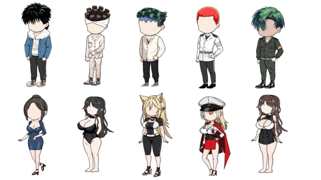 AN都市人物带万能动作 q版10人12期