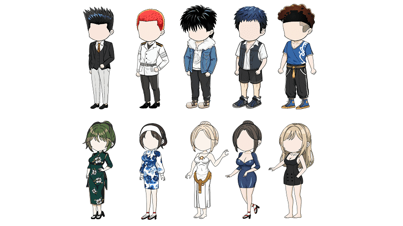 AN都市人物带万能动作 q版10人七期