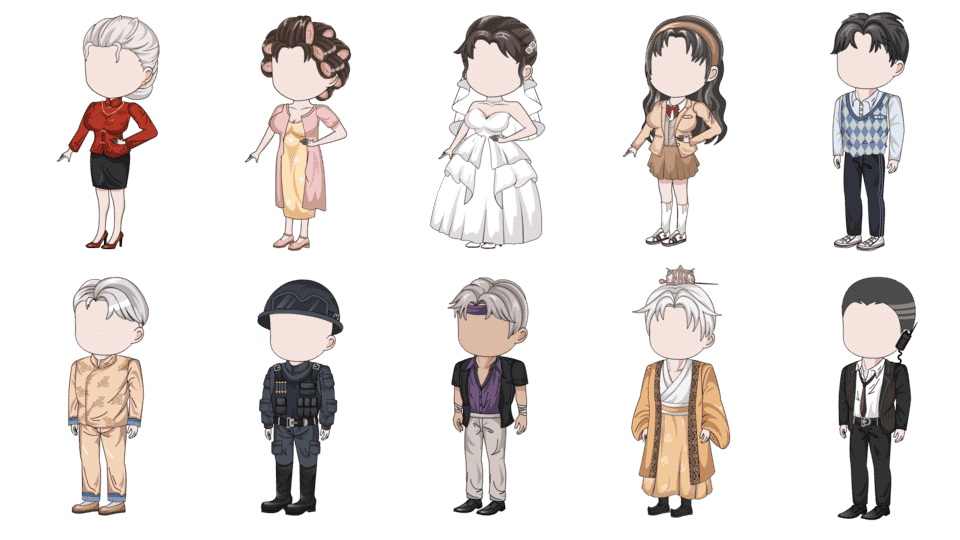 AN都市人物带万能动作 q版10人三期