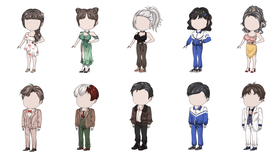 AN都市人物带万能动作 q版10人二期