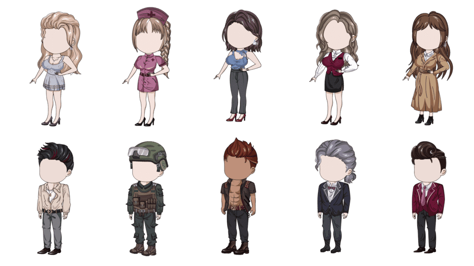 AN都市人物带万能动作 q版10人八期