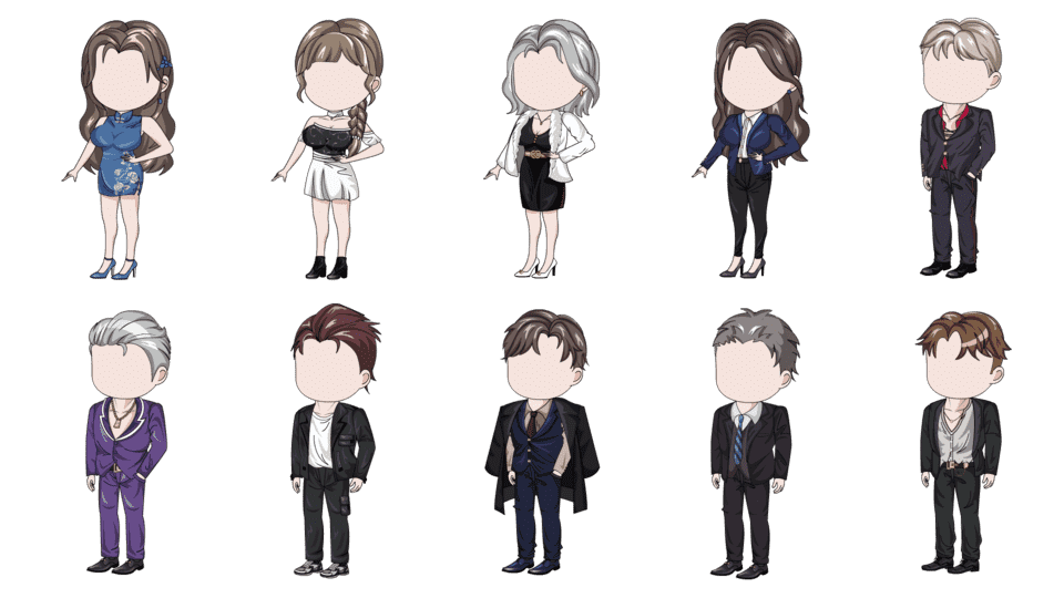 AN都市人物带万能动作 q版10人十期