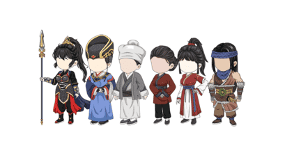 AN格式人物 古装人物带万能动作135