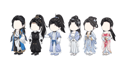 AN格式人物 古装人物带万能动作136