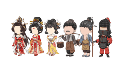 AN格式人物 古装人物带万能动作144