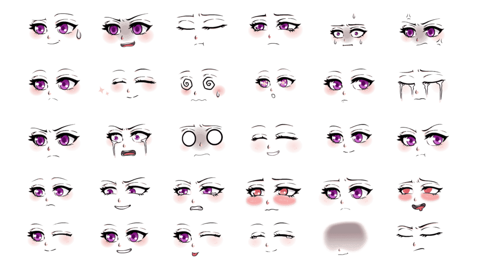 fla格式二次元粉色女表情37