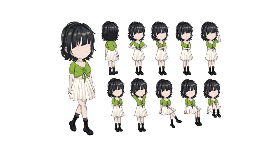 AN都市人物带万能动作 女人物127