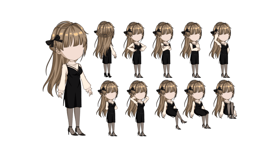 AN都市人物带万能动作 女人物129