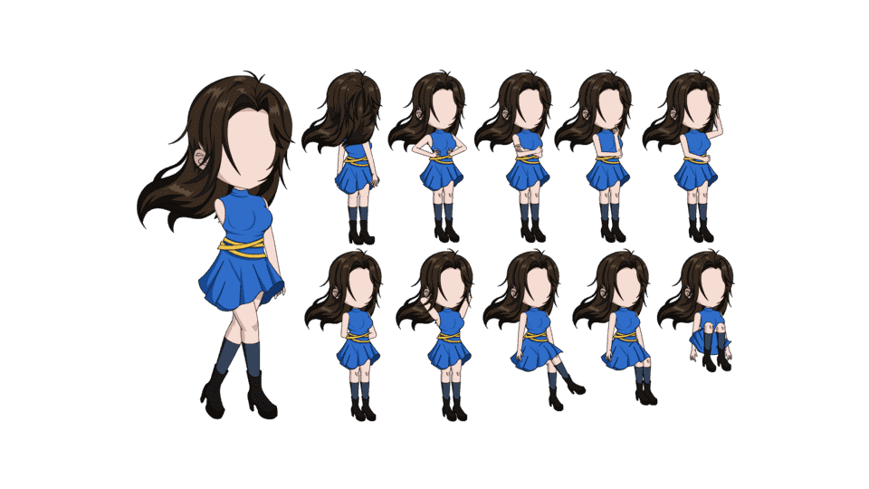 AN都市人物带万能动作 女人物131