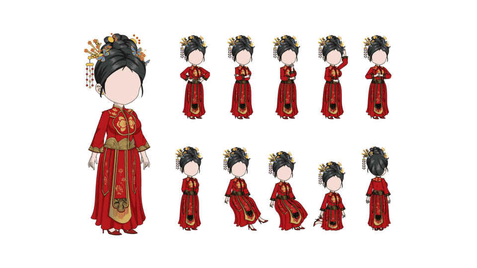 AN都市人物带万能动作 女人物141