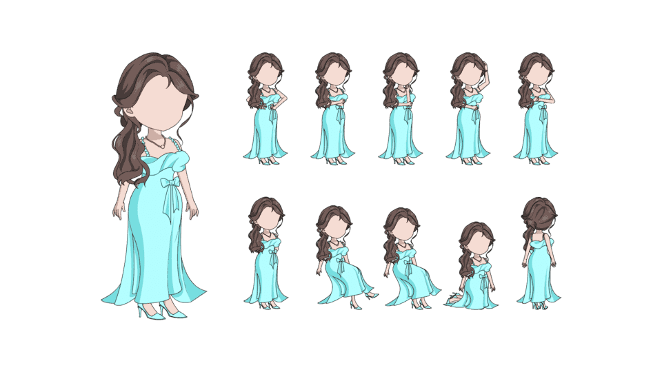 AN都市人物带万能动作 女人物142