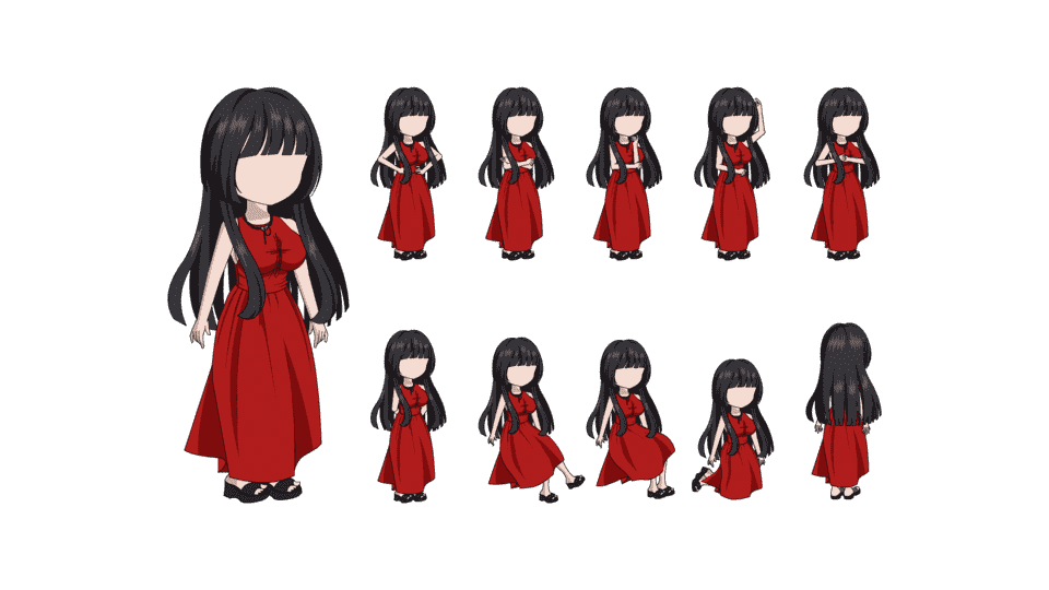 AN都市人物带万能动作 女人物143