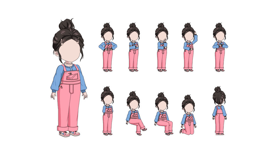 AN都市人物带万能动作 女人物144