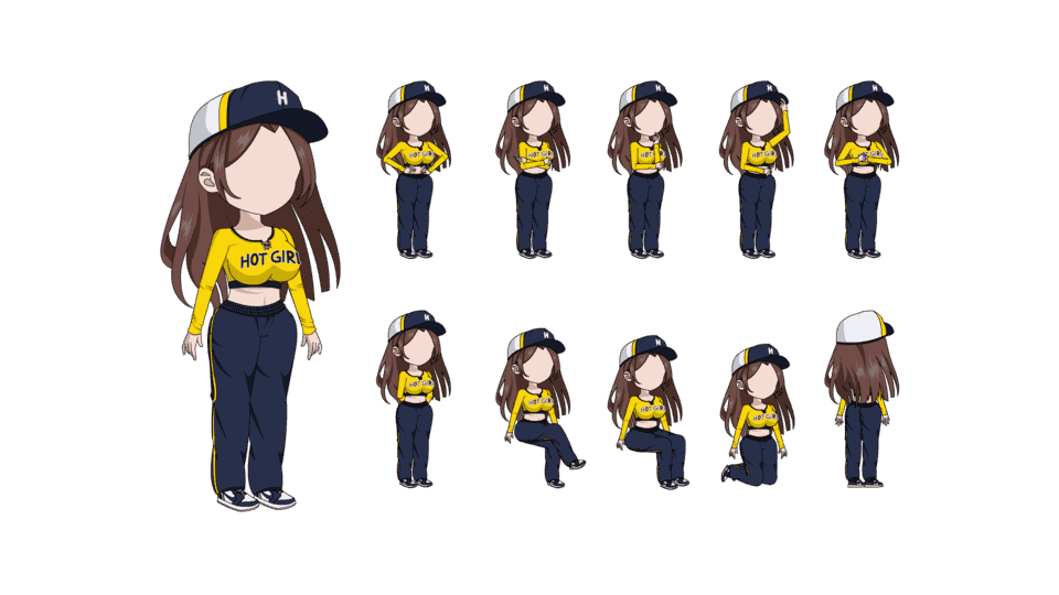 AN都市人物带万能动作 女人物145