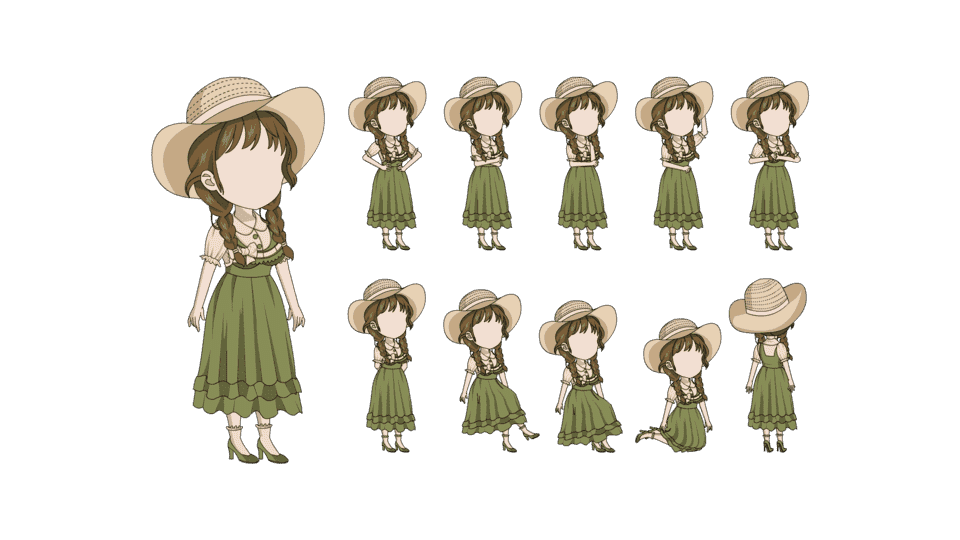 AN都市人物带万能动作 女人物147