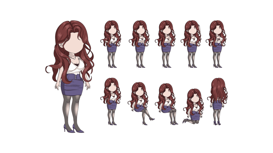 AN都市人物带万能动作 女人物149