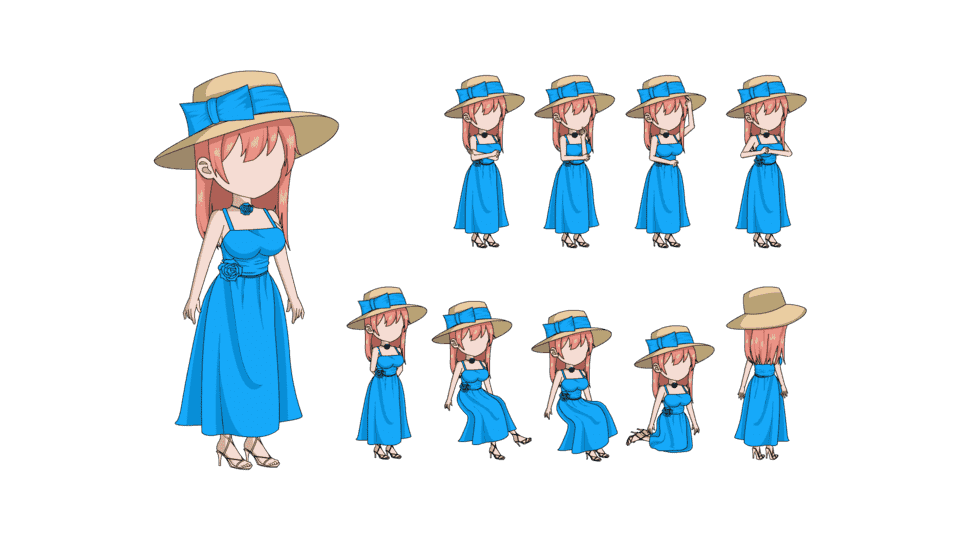 AN都市人物带万能动作 女人物150