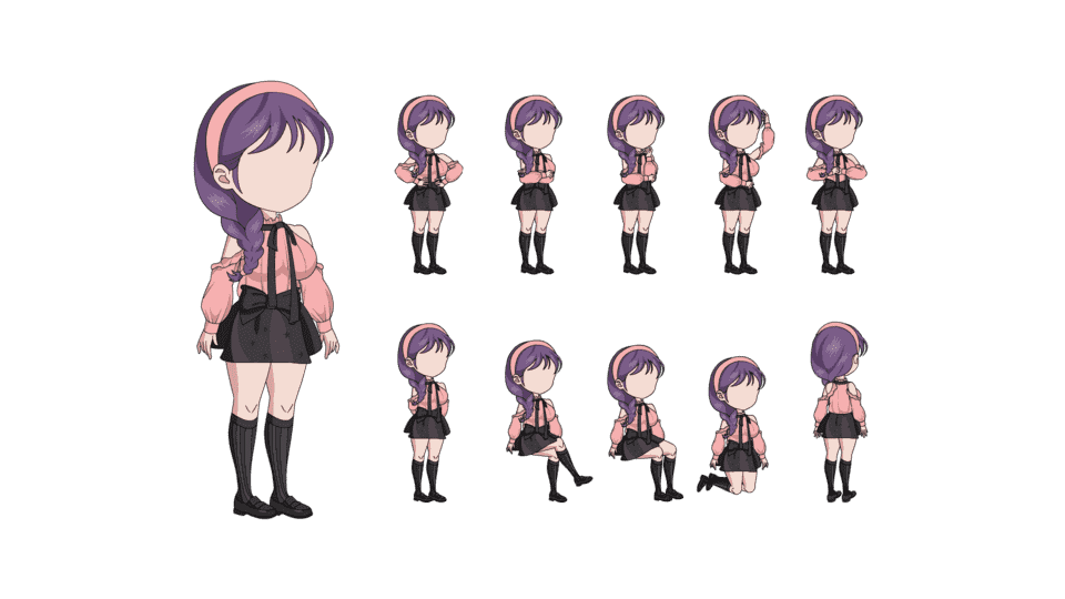 AN都市人物带万能动作 女人物151