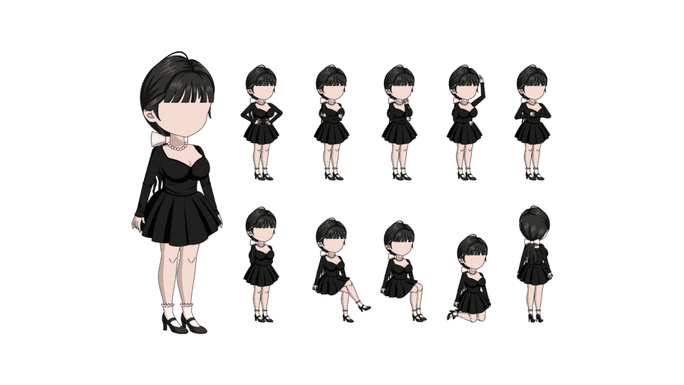 AN都市人物带万能动作 女人物152