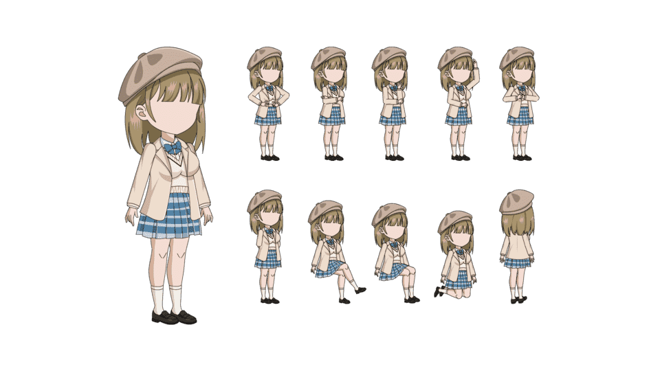 AN都市人物带万能动作 女人物154