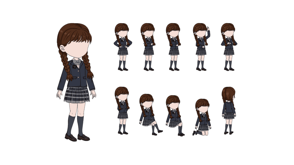 AN都市人物带万能动作 女人物156