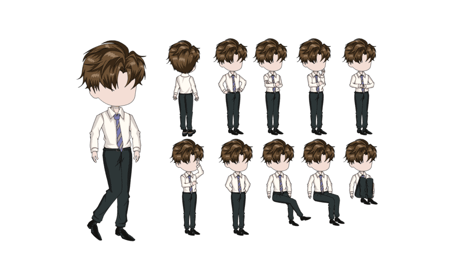 AN都市人物带万能动作 男人物134