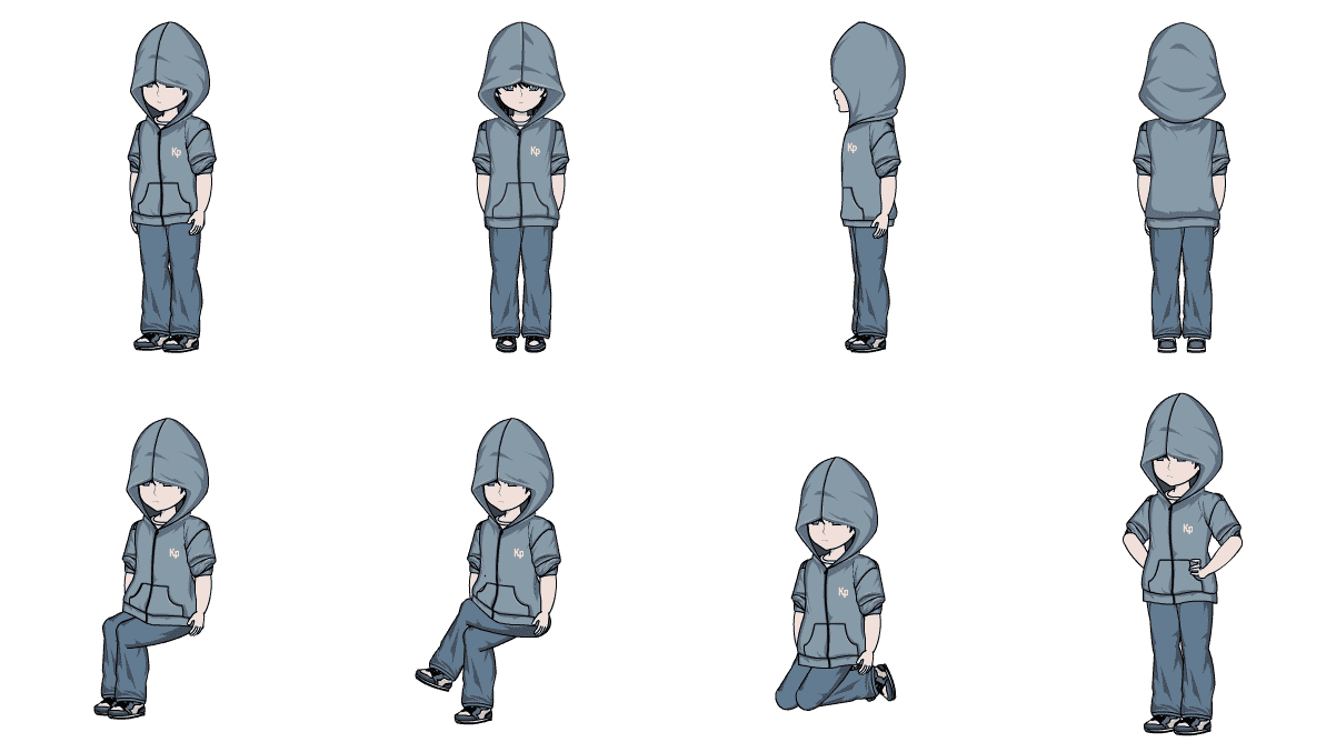 AN格式人物 连帽衫少年