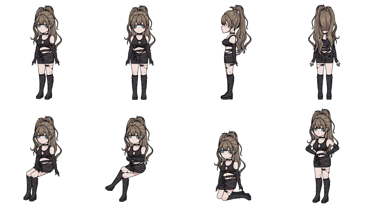 AN格式人物 高马尾女孩