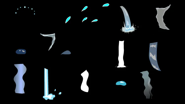 AN特效，水流瀑布合集