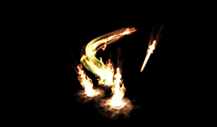 AN攻击特效素材，破军击中